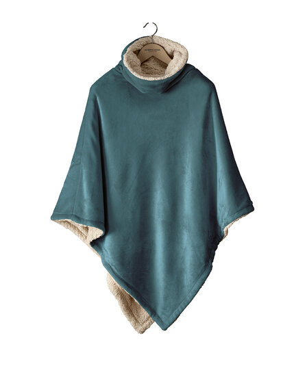 De Witte Lietaer Ganges Teddy Poncho petrol