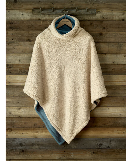 De Witte Lietaer Ganges Teddy Poncho petrol