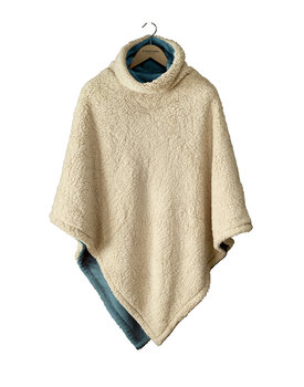 De Witte Lietaer Ganges Teddy Poncho petrol