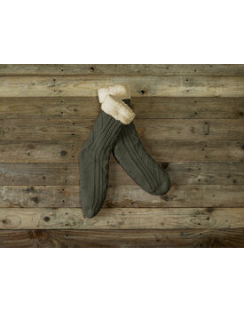 De Witte Lietaer Yamuna Home Socks 40-46 khaki