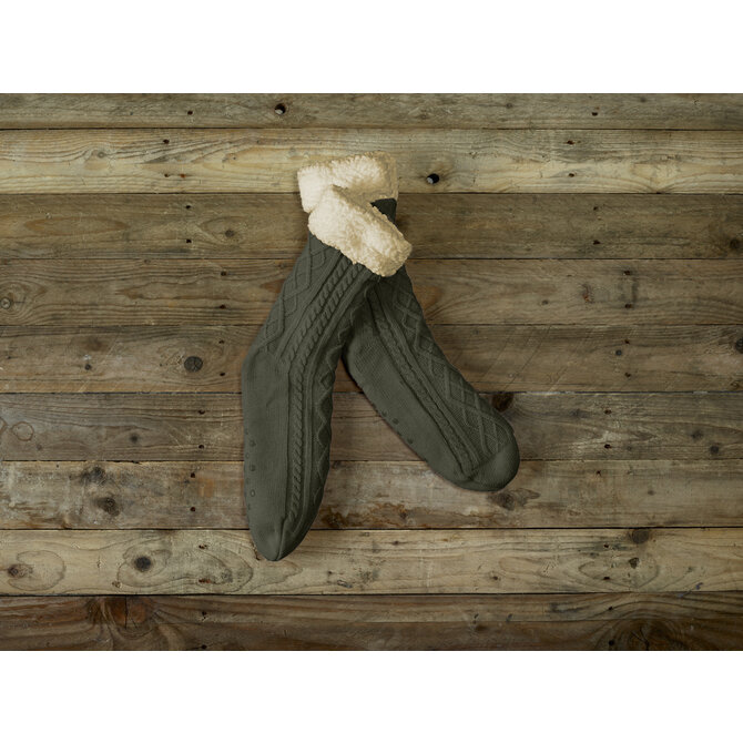De Witte Lietaer Yamuna Home Socks 40-46 khaki