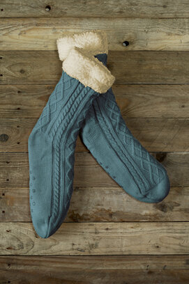 De Witte Lietaer Yamuna Home Socks 40-46 petrol