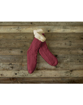 De Witte Lietaer Yamuna Home Socks 35-40 wine red