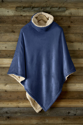 De Witte Lietaer Ganges Teddy Poncho royal blue