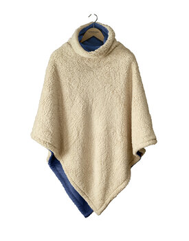 De Witte Lietaer Ganges Teddy Poncho royal blue