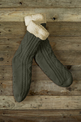 De Witte Lietaer Yamuna Home Socks 35-40 khaki