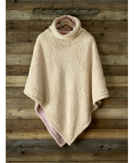 De Witte Lietaer Ganges Teddy Poncho vieux rose