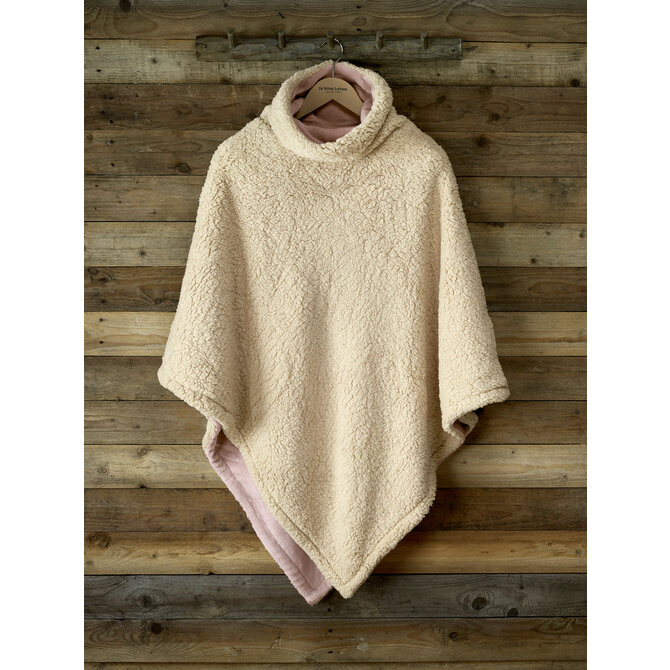 De Witte Lietaer Ganges Teddy Poncho vieux rose De Witte Lietaer Ganges Teddy Poncho vieux rose