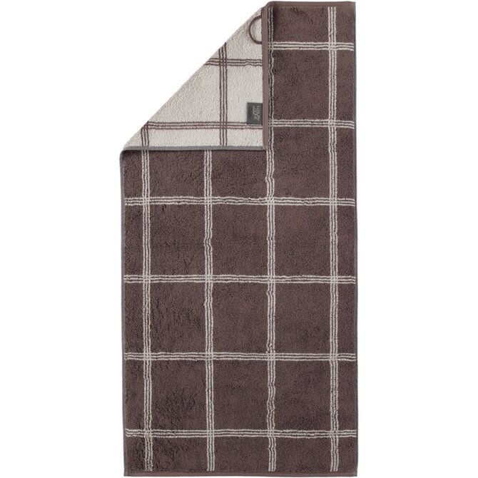 Cawo Two-Tone Grafik Handdoek  Pepper 50x100