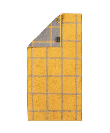 Cawo Two-Tone Grafik Badhanddoek Curry 80x150