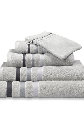 Vandyck Prestige Lines Steel Grey Gastendoekje 40x60