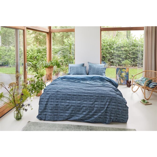 Beddinghouse Dekbedovertrek Yori Blue 200x200/220 cm