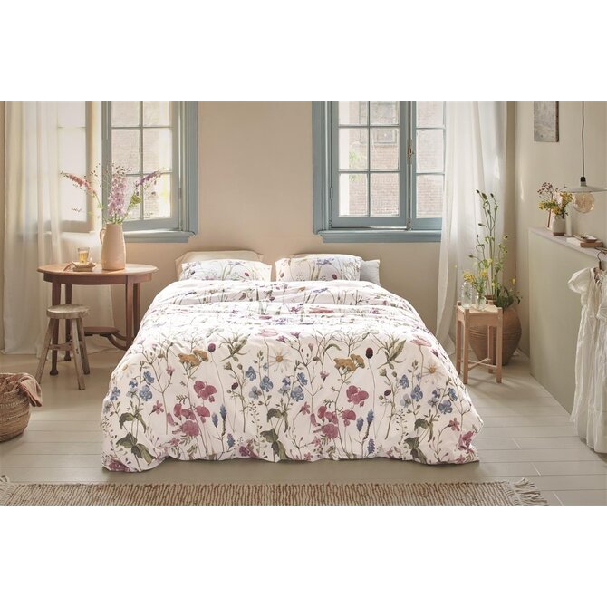 Ariadne at Home Dekbedovertrek Bloom Wit 140x200/220 cm