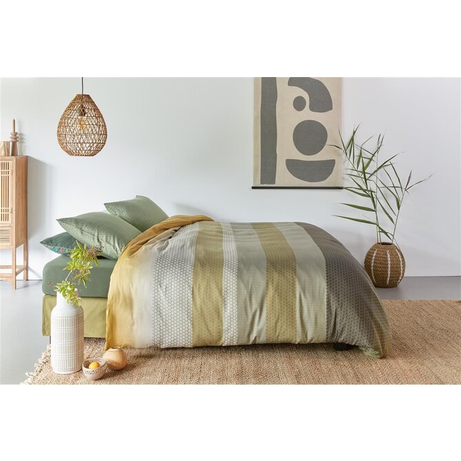 Beddinghouse Dekbedovertrek Theo Green 200x200/220 cm