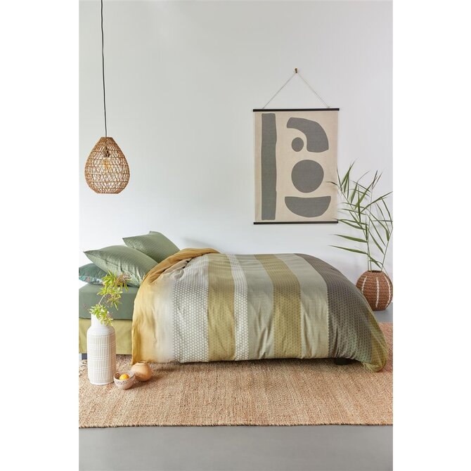 Beddinghouse Dekbedovertrek Theo Green 200x200/220 cm