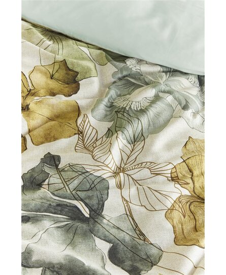 Beddinghouse Dekbedovertrek Iris Field Grey Green 240x200/220 cm