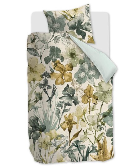 Beddinghouse Dekbedovertrek Iris Field Grey Green 240x200/220 cm