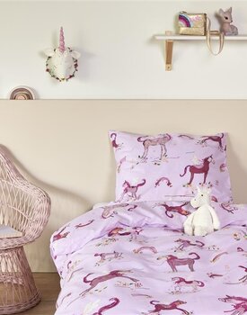 Beddinghouse x Hanneke de Jager Dekbedovertrek Unicorn Paradise Pink 100x135 cm