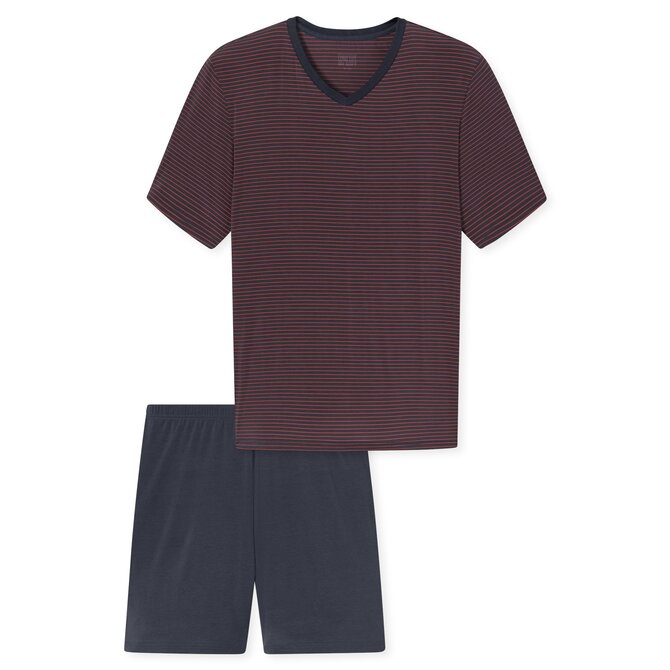 Schiesser Pyjama Short charcoal 181178 48/S Schiesser Pyjama Short charcoal 181178 48/S