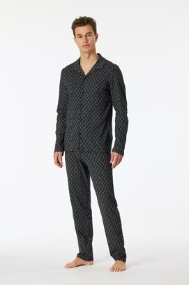 Schiesser Pyjama Long nightblue 181176 48/S