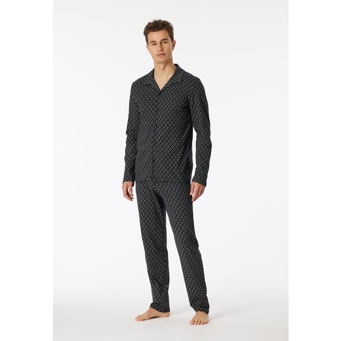 Schiesser Pyjama Long nightblue 181176 48/S