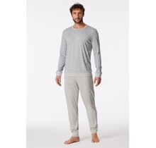 Schiesser Pyjama Long grey melange 181172 54/XL