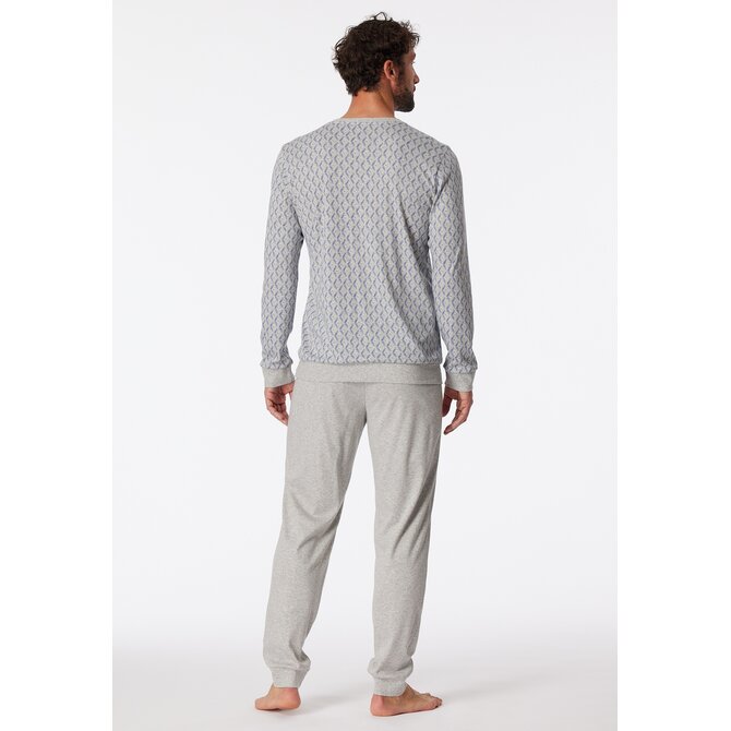 Schiesser Pyjama Long grey melange 181172 54/XL