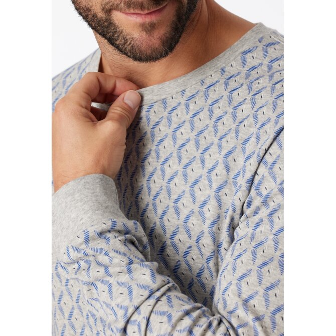 Schiesser Pyjama Long grey melange 181172 54/XL