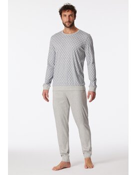 Schiesser Pyjama Long grey melange 181172 52/L