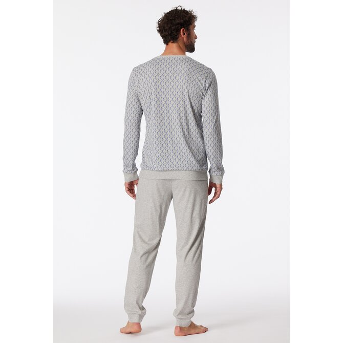 Schiesser Pyjama Long grey melange 181172 52/L Schiesser Pyjama Long grey melange 181172 52/L