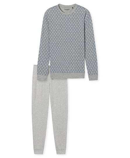 Schiesser Pyjama Long grey melange 181172 52/L