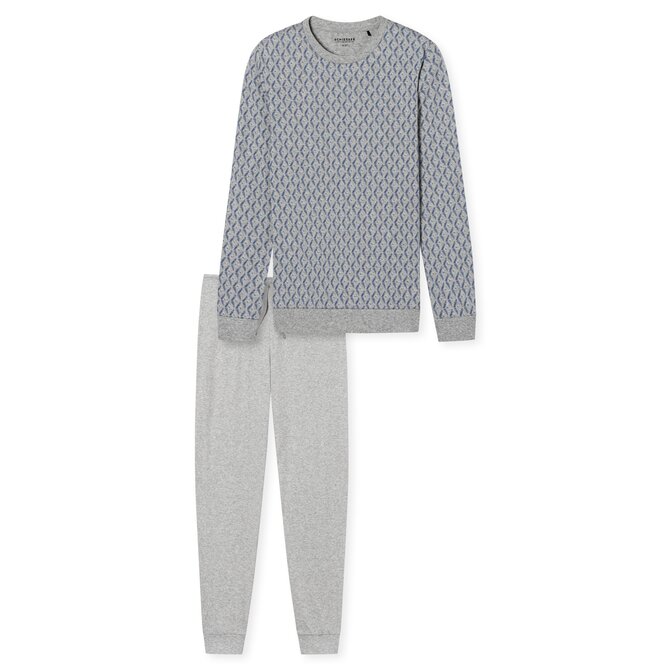 Schiesser Pyjama Long grey melange 181172 52/L Schiesser Pyjama Long grey melange 181172 52/L