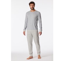 Schiesser Pyjama Long grey melange 181172 48/S