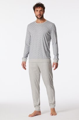 Schiesser Pyjama Long grey melange 181172 48/S