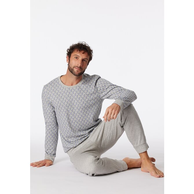 Schiesser Pyjama Long grey melange 181172 50/M Schiesser Pyjama Long grey melange 181172 50/M