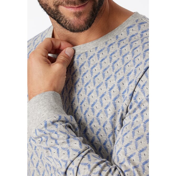 Schiesser Pyjama Long grey melange 181172 50/M Schiesser Pyjama Long grey melange 181172 50/M