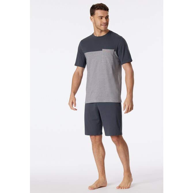 Schiesser Pyjama Short charcoal 181167 48/S