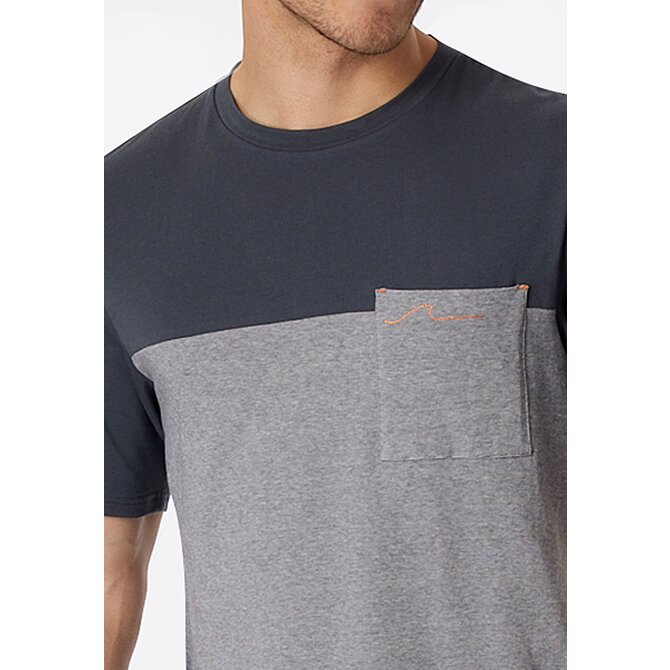 Schiesser Pyjama Short charcoal 181167 48/S Schiesser Pyjama Short charcoal 181167 48/S