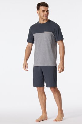Schiesser Pyjama Short charcoal 181167 56/XXL