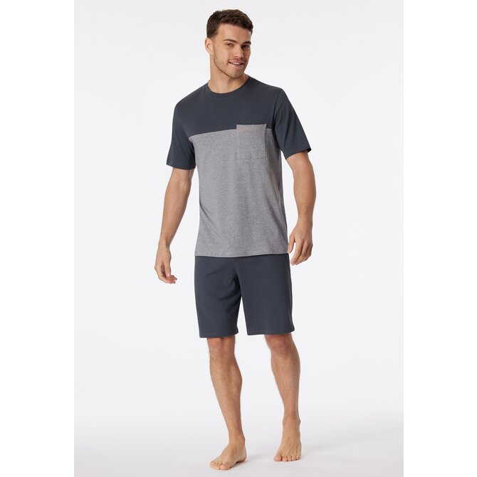 Schiesser Pyjama Short charcoal 181167 56/XXL Schiesser Pyjama Short charcoal 181167 56/XXL