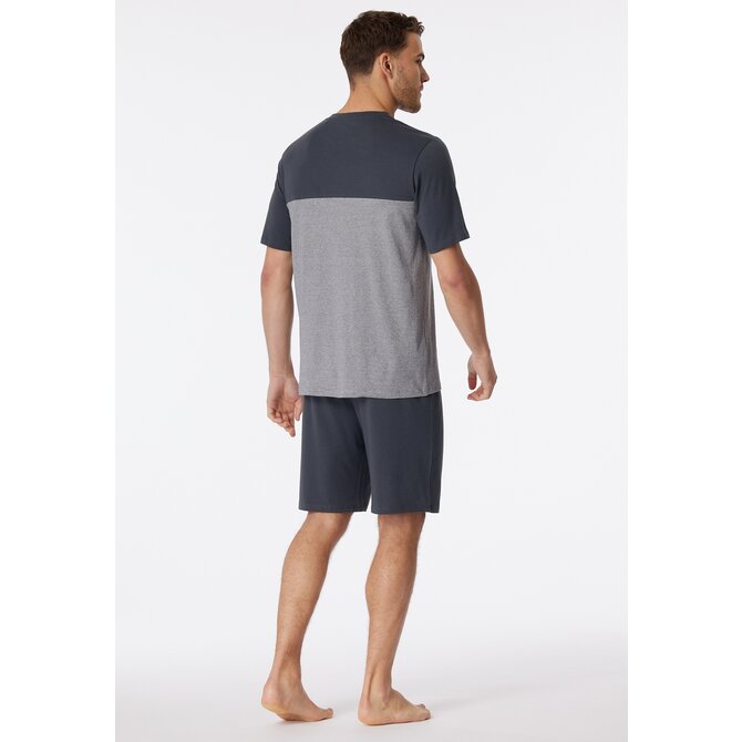 Schiesser Pyjama Short charcoal 181167 56/XXL Schiesser Pyjama Short charcoal 181167 56/XXL