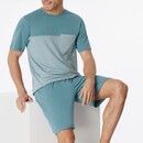 Schiesser Schiesser Pyjama Short bluegrey 181167 48/S