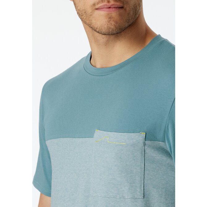 Schiesser Pyjama Short bluegrey 181167 52/L Schiesser Pyjama Short bluegrey 181167 52/L