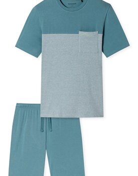 Schiesser Pyjama Short bluegrey 181167 56/XXL