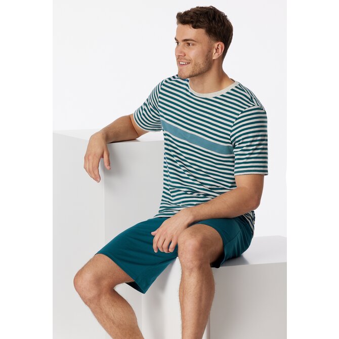 Schiesser Pyjama Short jeans 181165 48/S Schiesser Pyjama Short jeans 181165 48/S