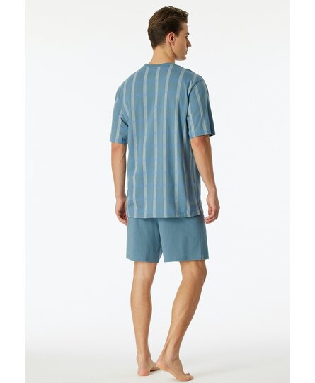 Schiesser Pyjama Short bluegrey 181161 56/XXL