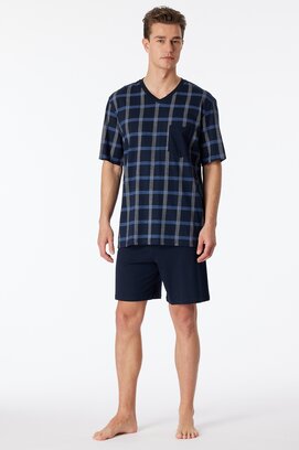 Schiesser Pyjama Short nightblue 181161 50/M