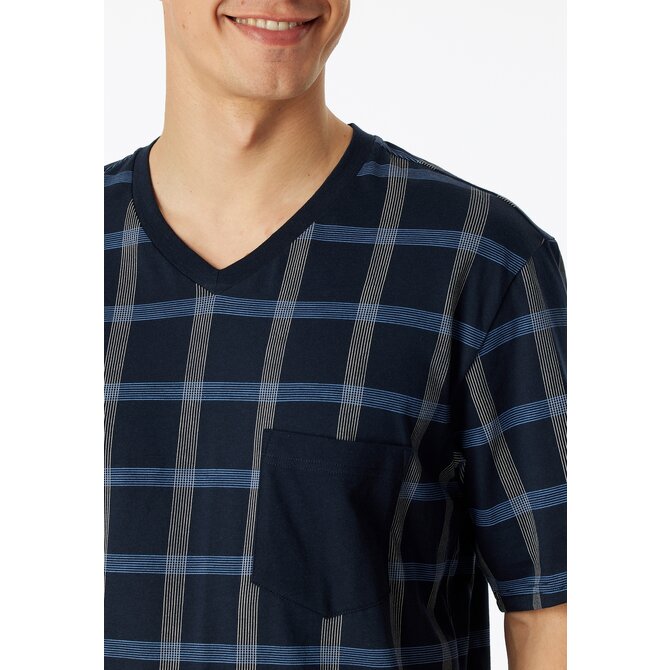 Schiesser Pyjama Short nightblue 181161 50/M Schiesser Pyjama Short nightblue 181161 50/M