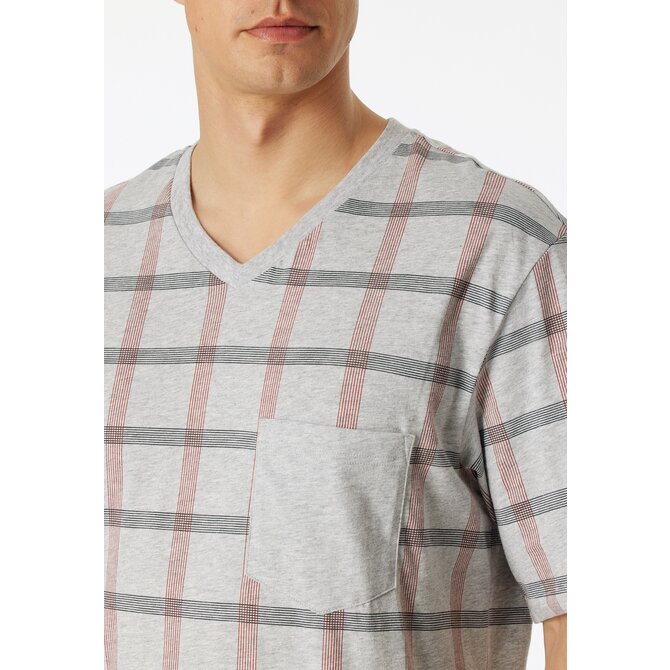 Schiesser Pyjama Short grey melange 181161 50/M Schiesser Pyjama Short grey melange 181161 50/M