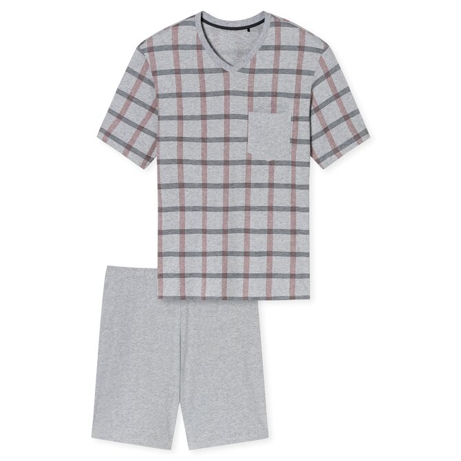Schiesser Pyjama Short grey melange 181161 50/M Schiesser Pyjama Short grey melange 181161 50/M